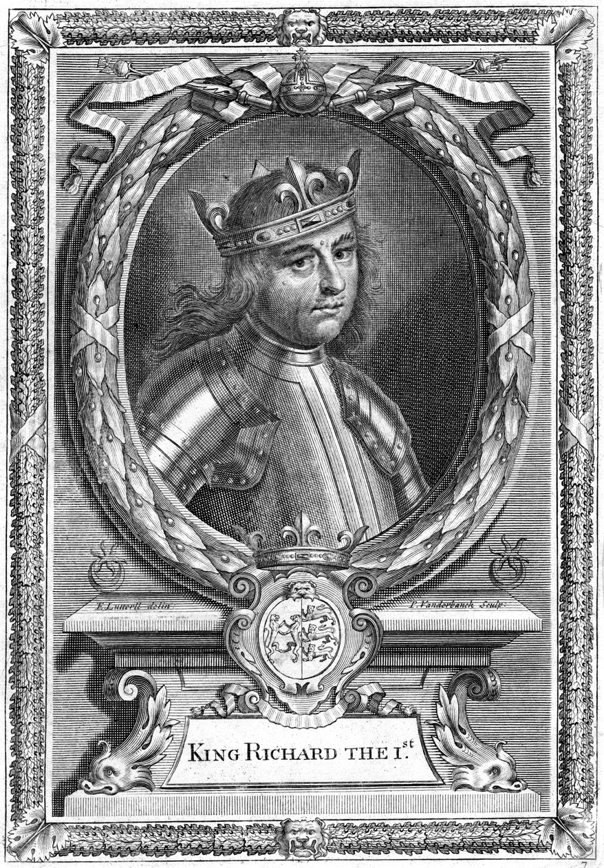 Ryszard I król Anglii. autorstwa Edward Lutterell