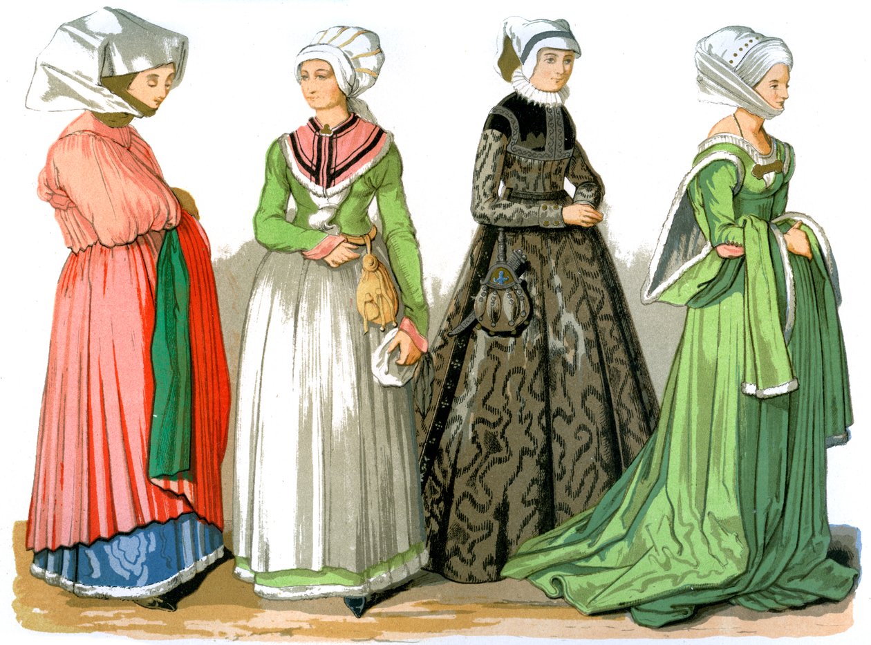 Kobiety z Norymbergi, Niemcy, XVI wiek 1849. autorstwa Edward May