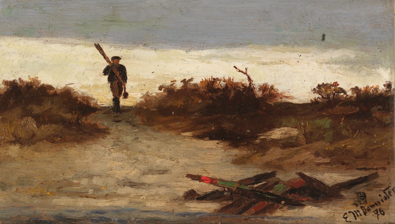 Rybak nad wodą, 1886. autorstwa Edward Mitchell Bannister