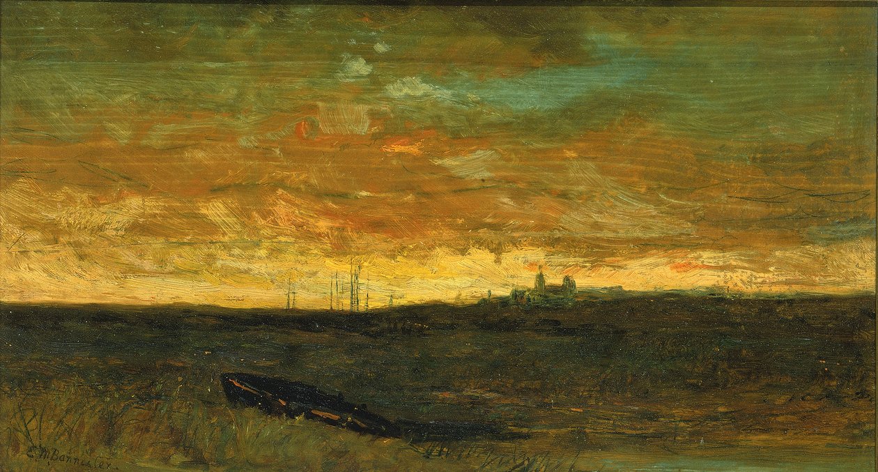 Scena Zachodu Słońca, ca. 1875-1885. autorstwa Edward Mitchell Bannister