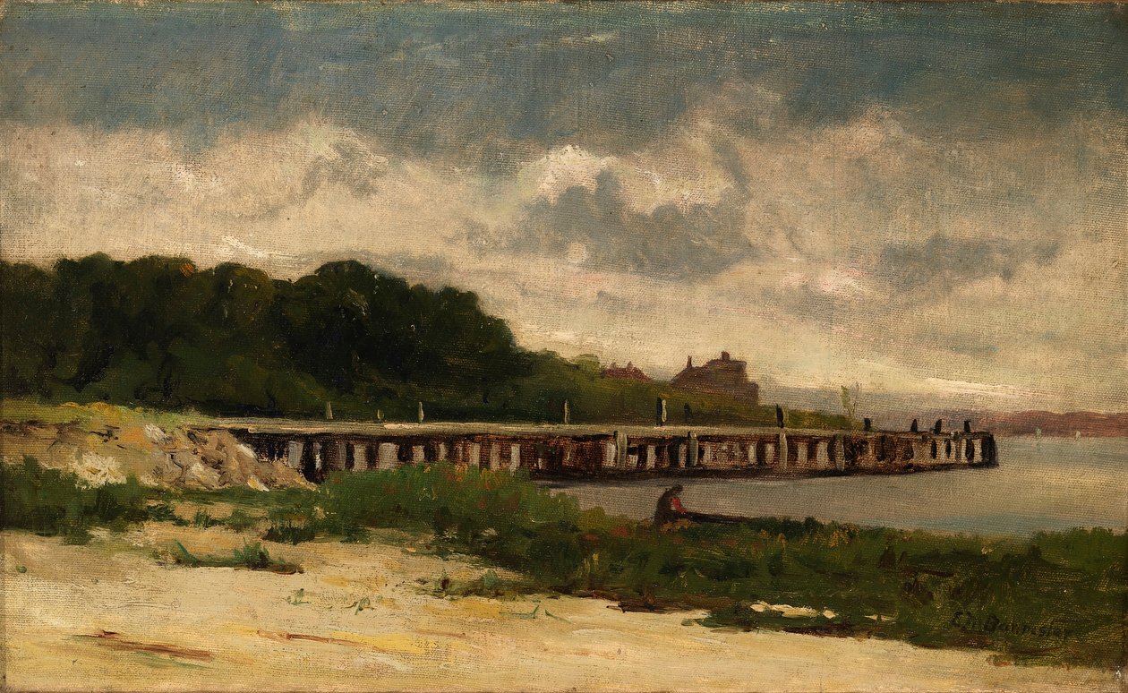 Bez tytułu (krajobraz z molo) autorstwa Edward Mitchell Bannister