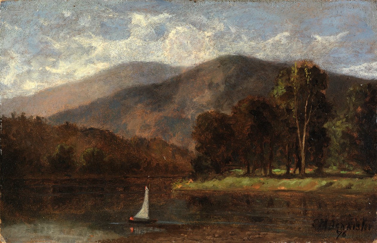 Bez tytułu (żaglówka na rzece) autorstwa Edward Mitchell Bannister
