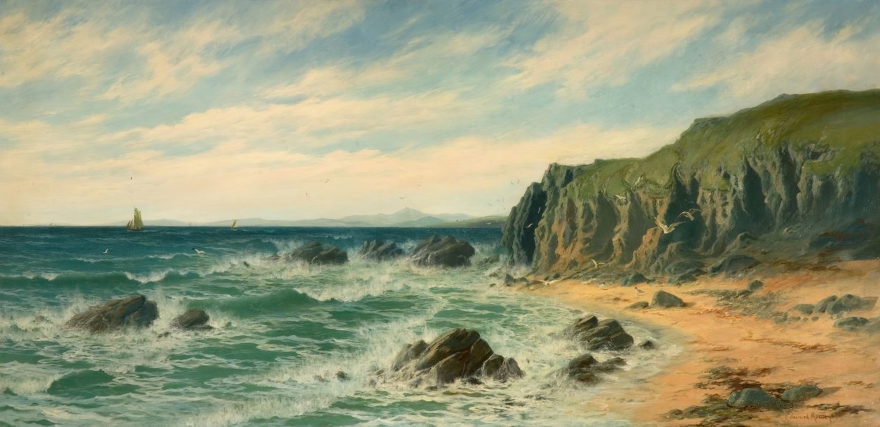 Scena przybrzeżna, 1887. autorstwa Edward Moore