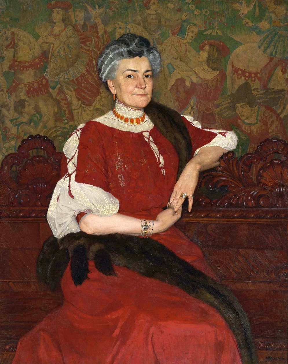 Portret pani Herse autorstwa Edward Okun