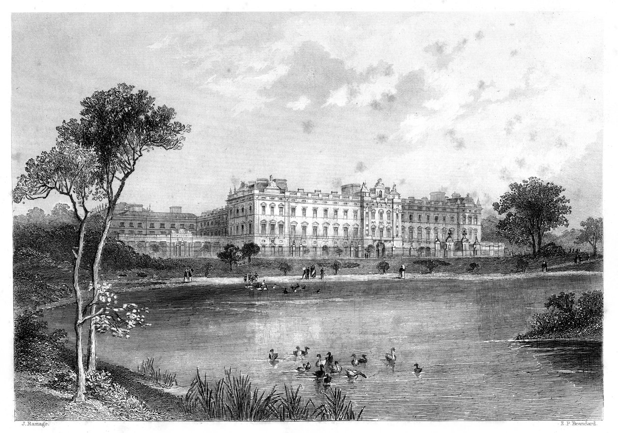 Pałac Buckingham, Londyn, 1899. autorstwa Edward Paxman Brandard