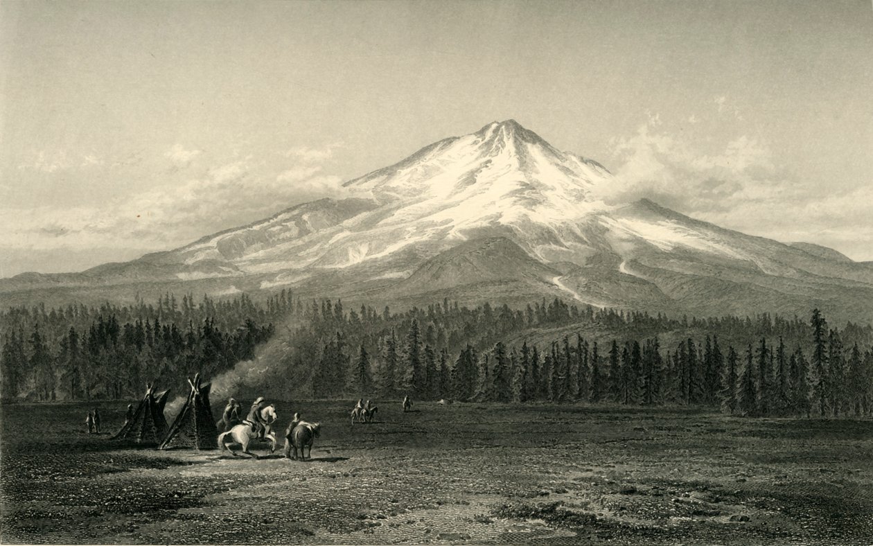 „Góra Szasta”, 1872. autorstwa Edward Paxman Brandard