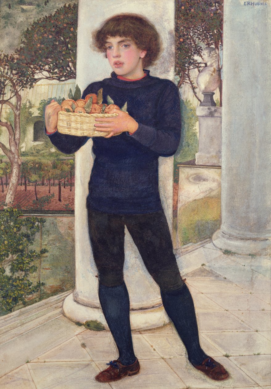 Kosz pomarańczy autorstwa Edward Robert Hughes
