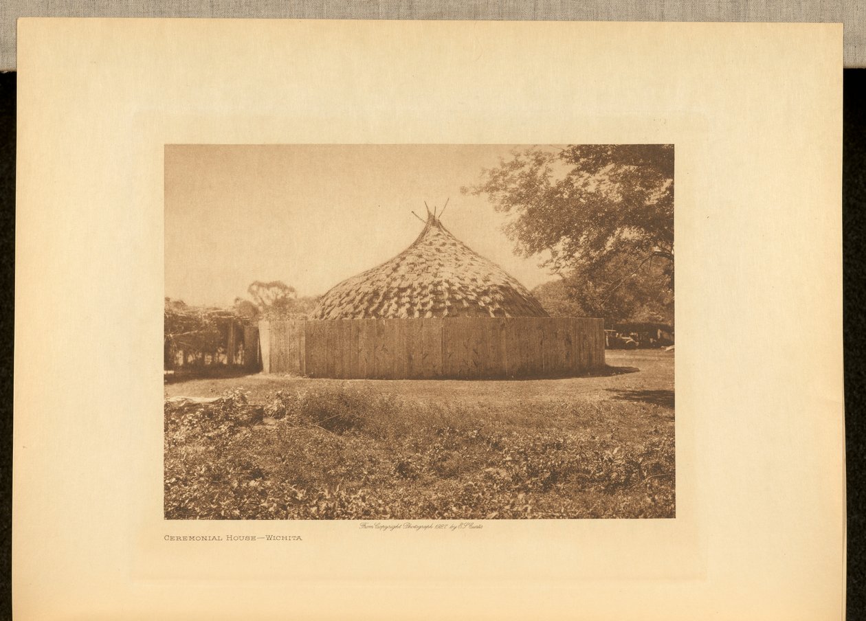 Dom ceremonii - Wichita autorstwa Edward S. Curtis