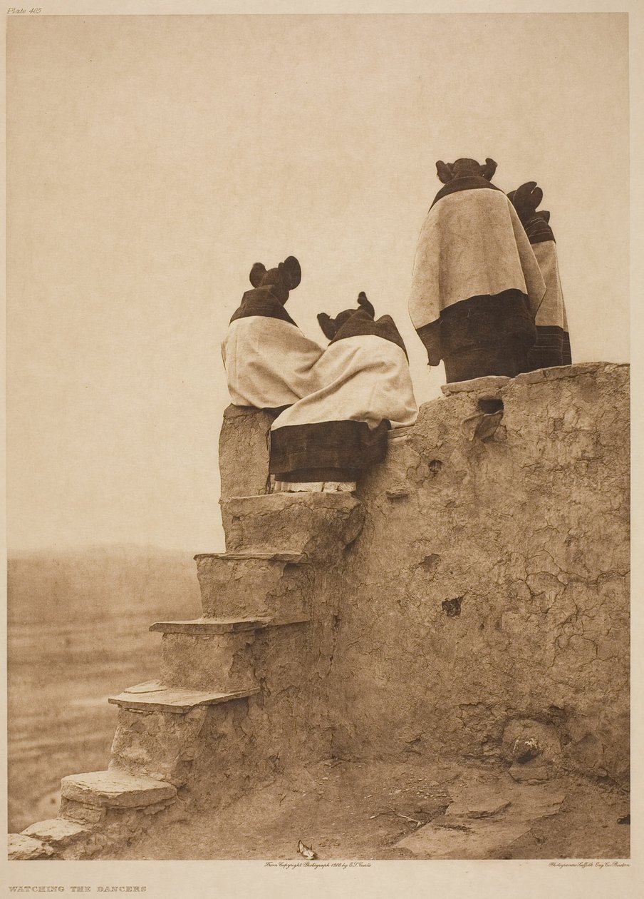 Oglądanie tancerzy autorstwa Edward S. Curtis