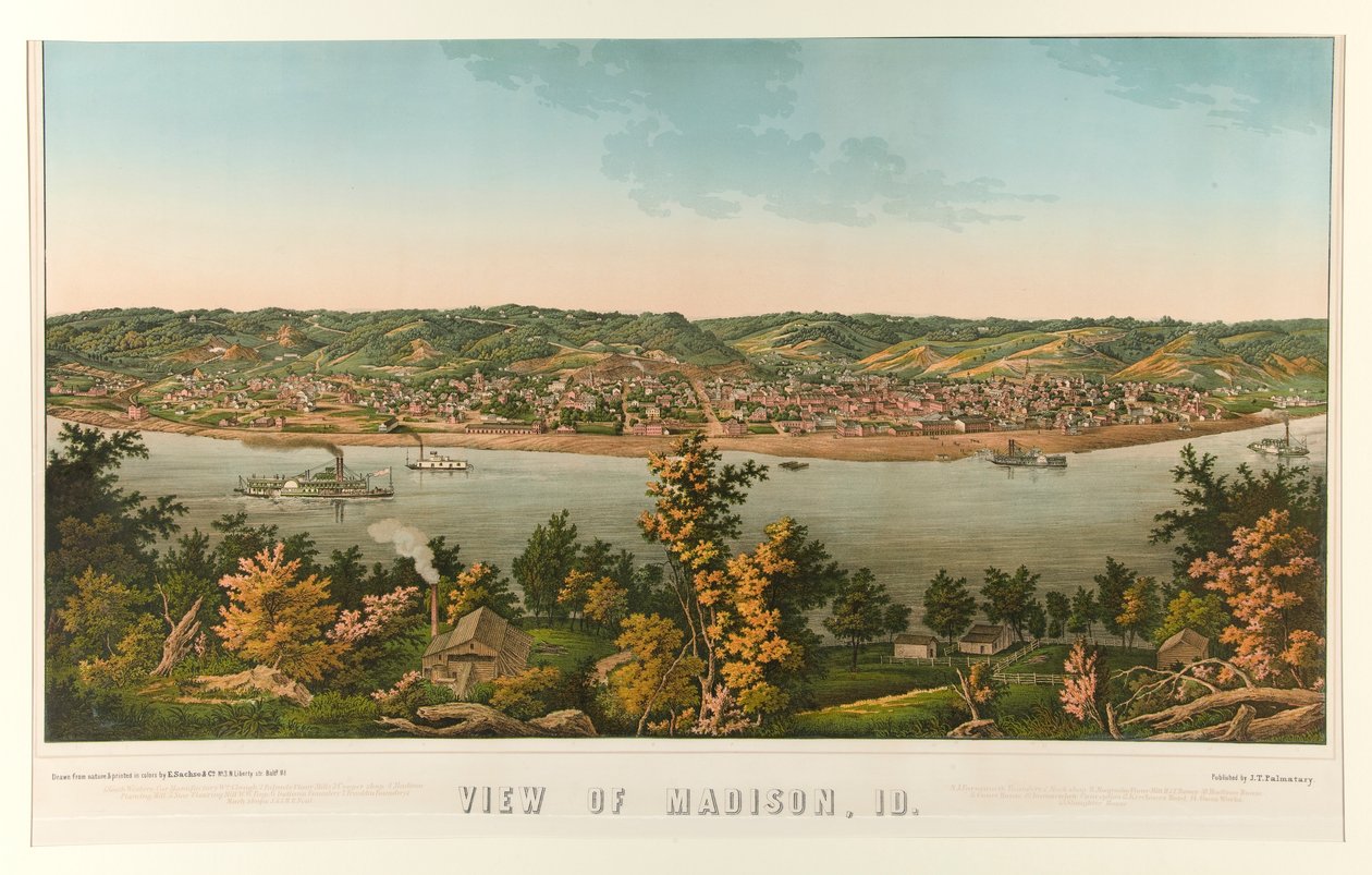 Widok Madison, Id. (Indiana) autorstwa Edward Sachse