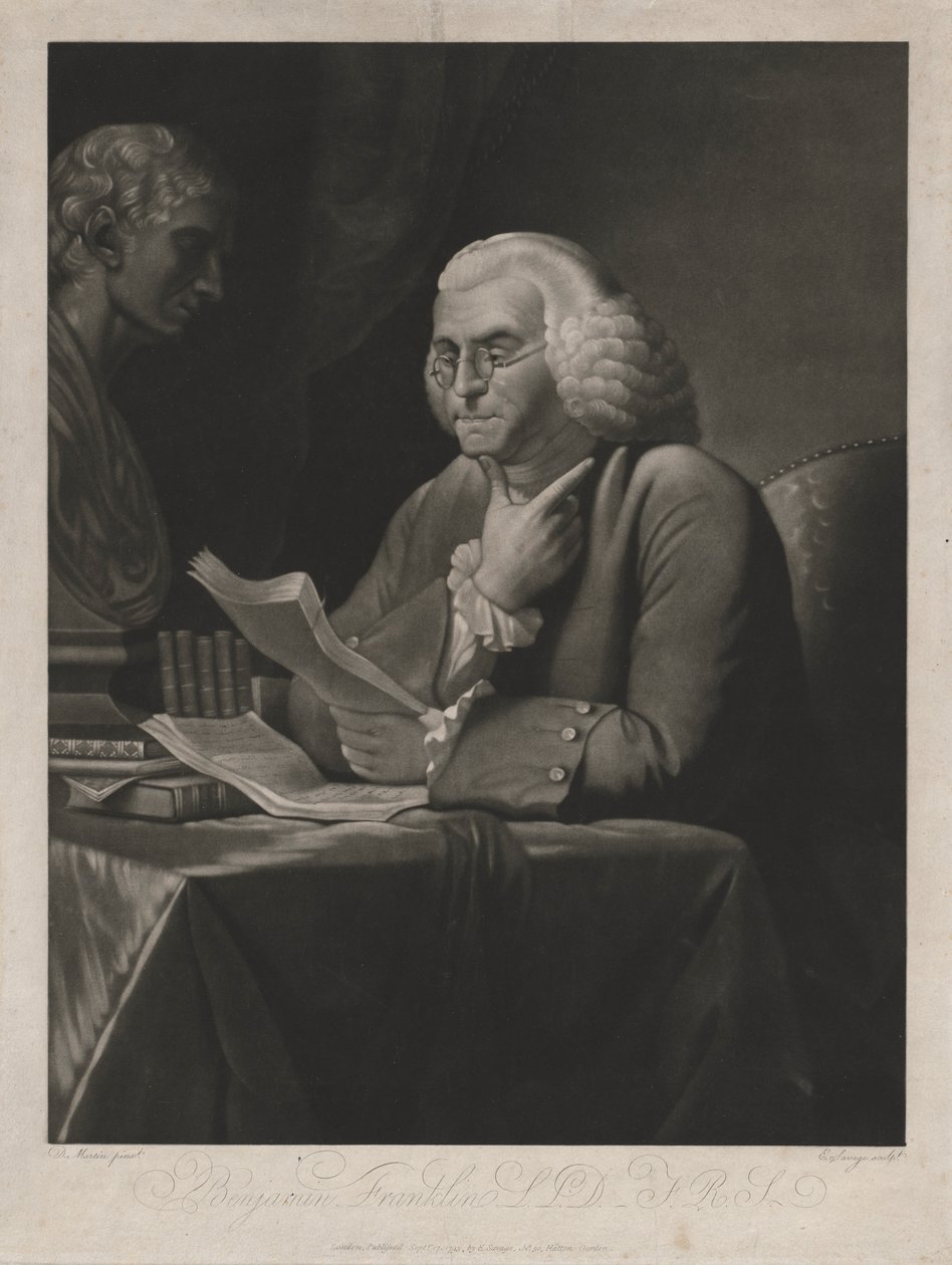 Benjamin Franklin, 1793. autorstwa Edward Savage