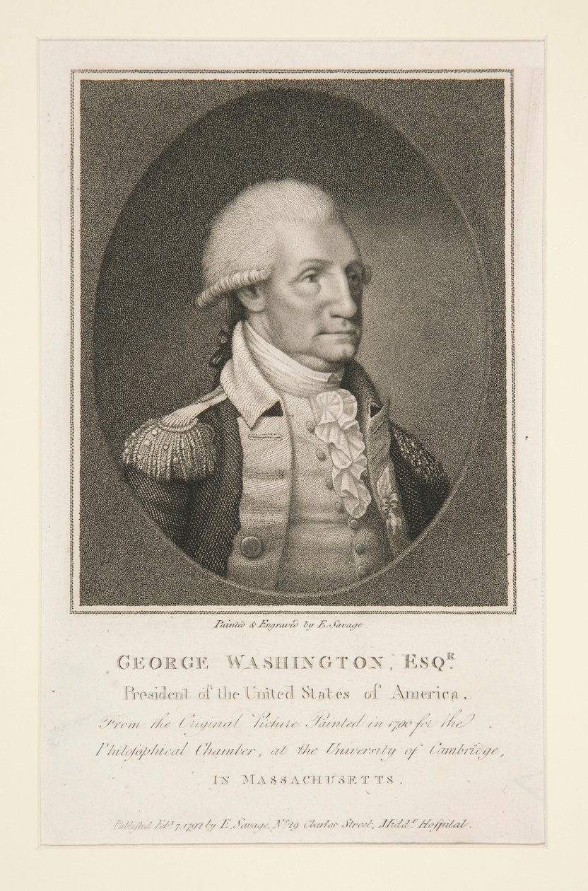 Jerzego Waszyngtona, Esq. autorstwa Edward Savage