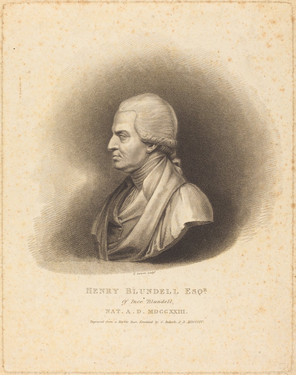 Henry Blundell autorstwa Edward Scriven after George Bullock