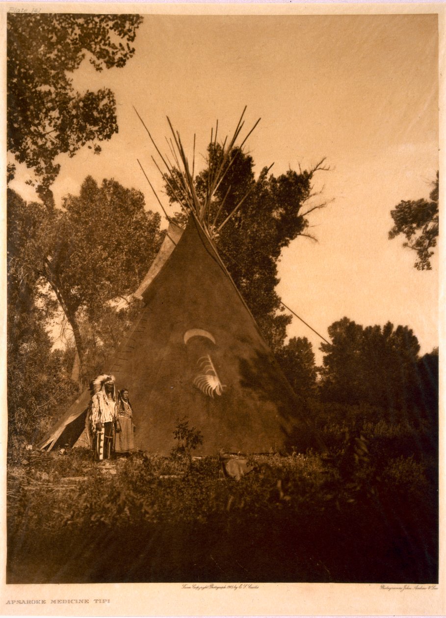 Tipi medycyny Apsaroke autorstwa Edward Sheriff (after) Curtis