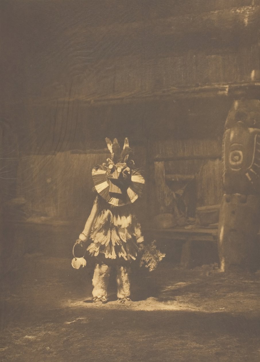 Zamaskowany Tancerz - Cowichan, 1912. autorstwa Edward Sheriff Curtis