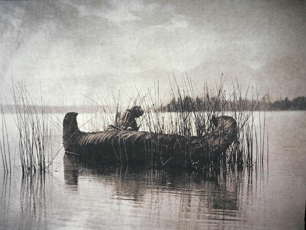 The Rush Gatherer, Montana (czarno-białe zdjęcie) autorstwa Edward Sheriff Curtis