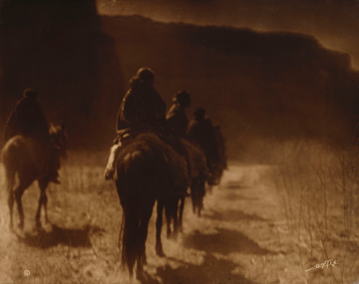 Tha Vanishing: Russ, Navaho autorstwa Edward Sheriff Curtis