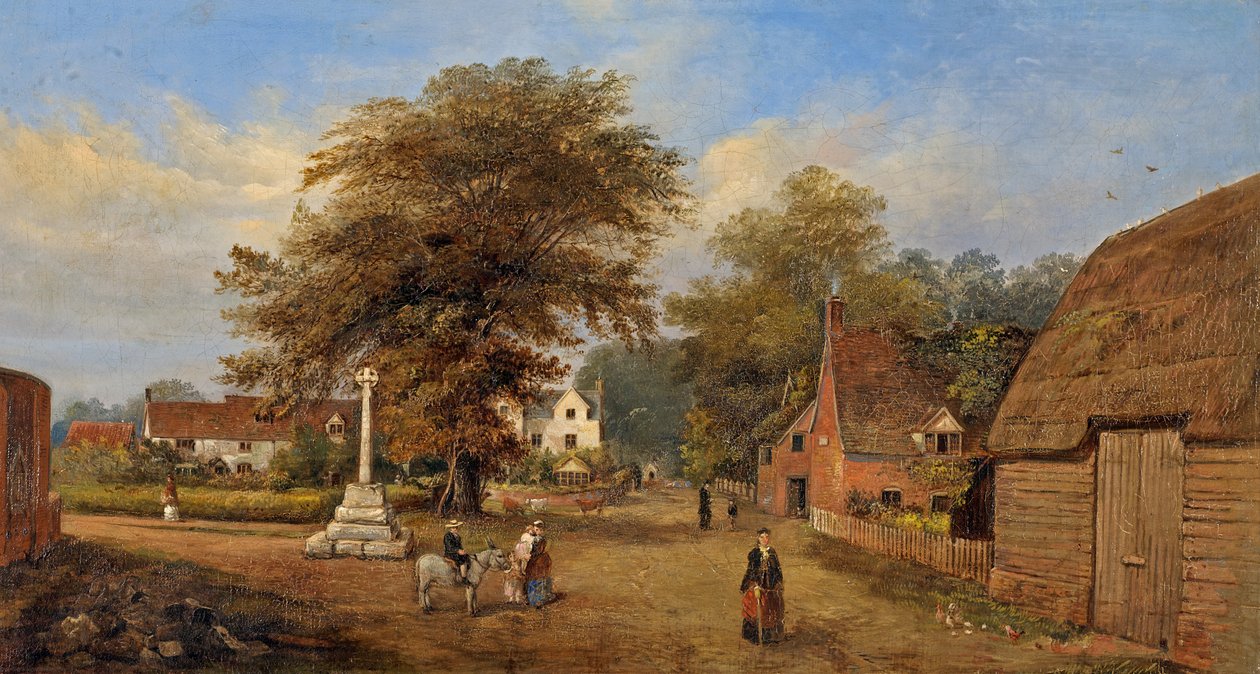 Hempsted Village, Gloucestershire, c.1880 autorstwa Edward Smith