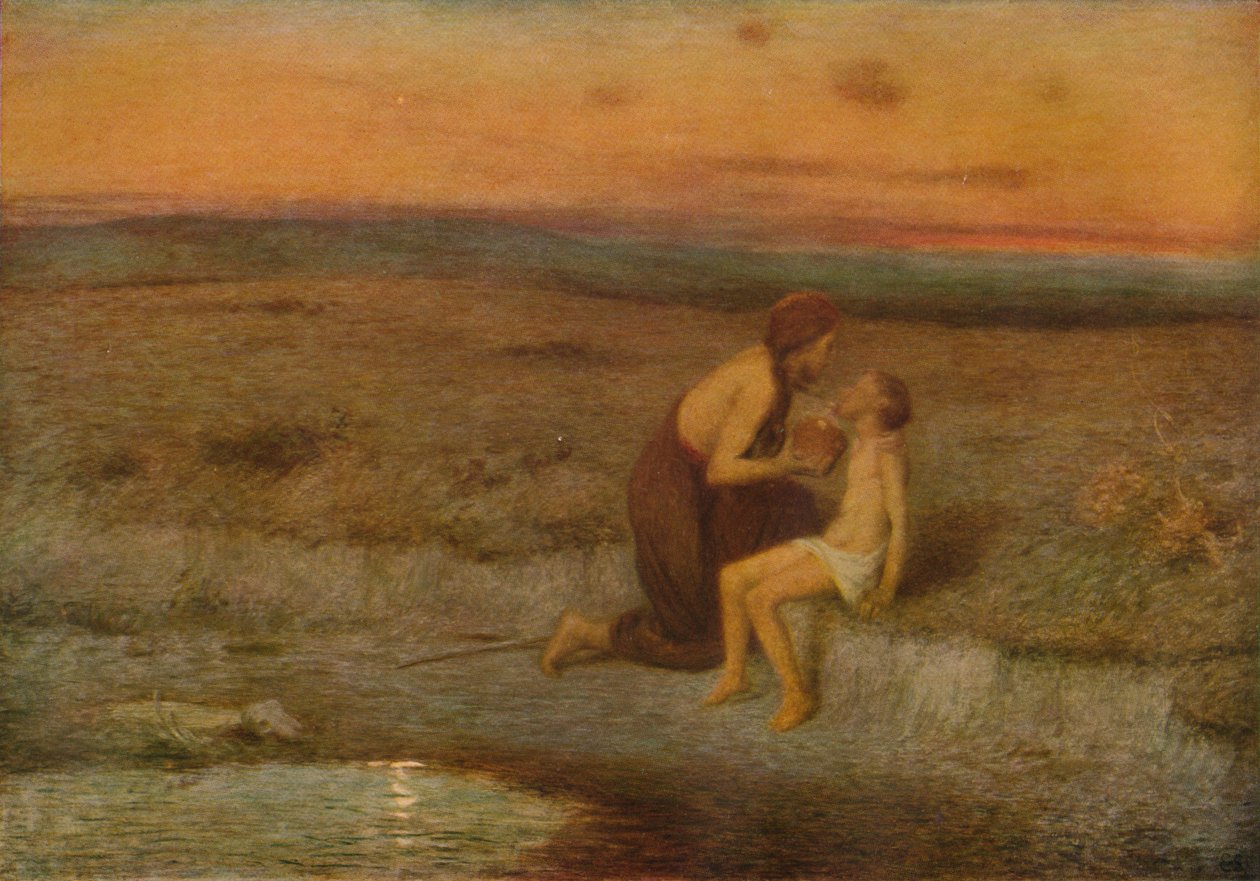 Hagar i Ismael, ok. XIX w. autorstwa William Edward Stott