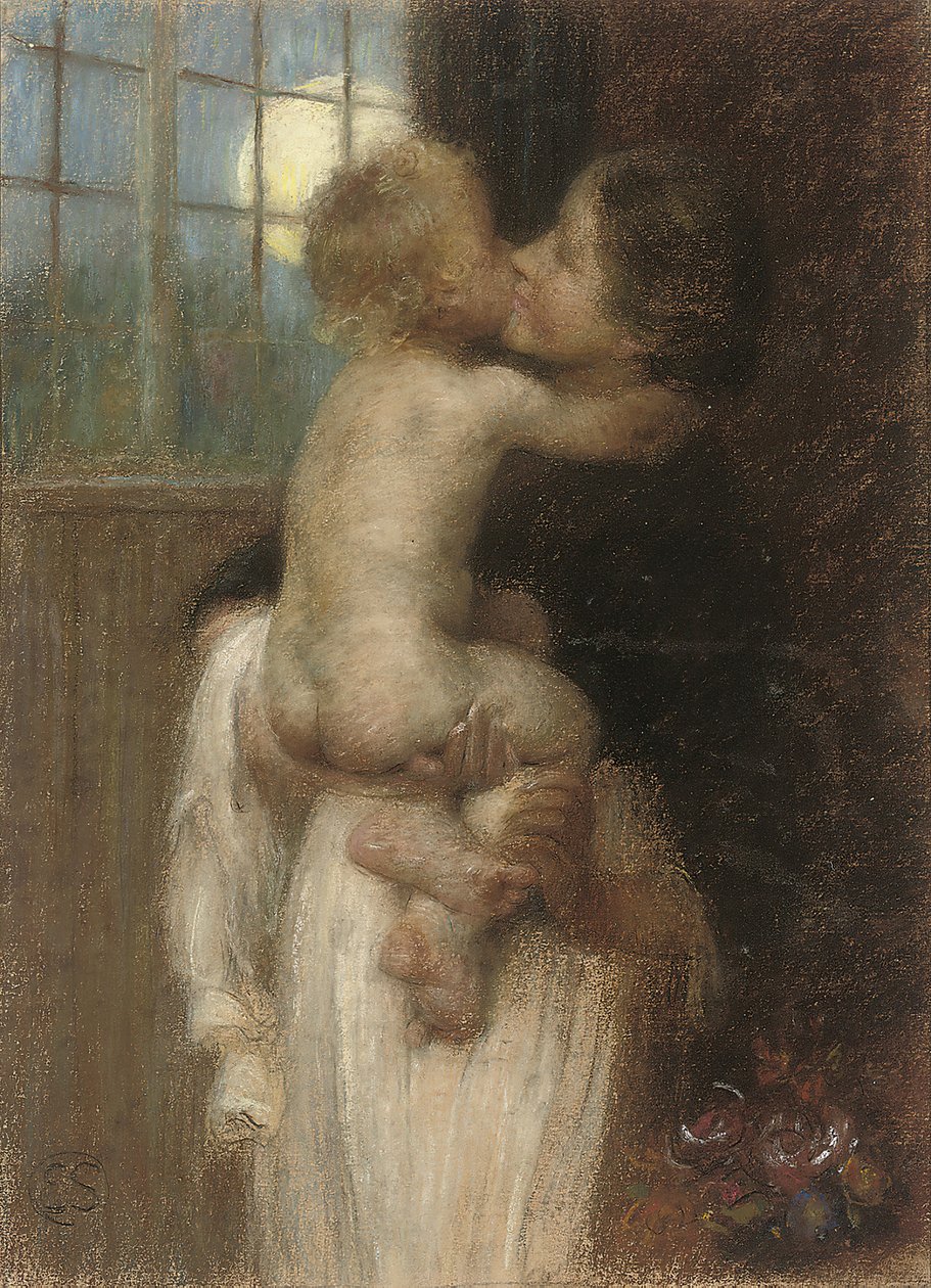 Pocałunek, ok. 1910. autorstwa Edward Stott
