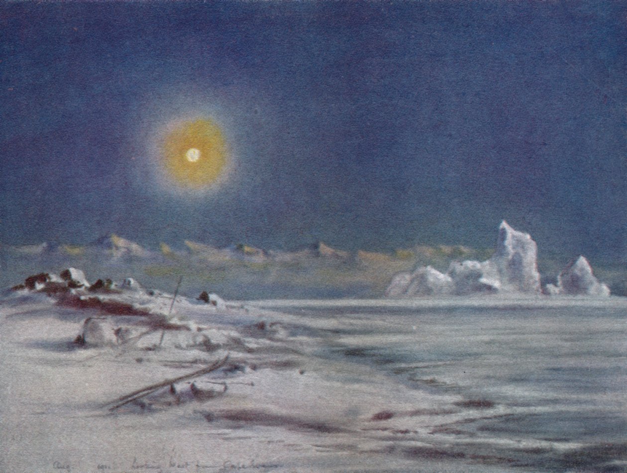 Patrząc na zachód od Cape Evans, 1911, 1913 autorstwa Charles Edward Wilson
