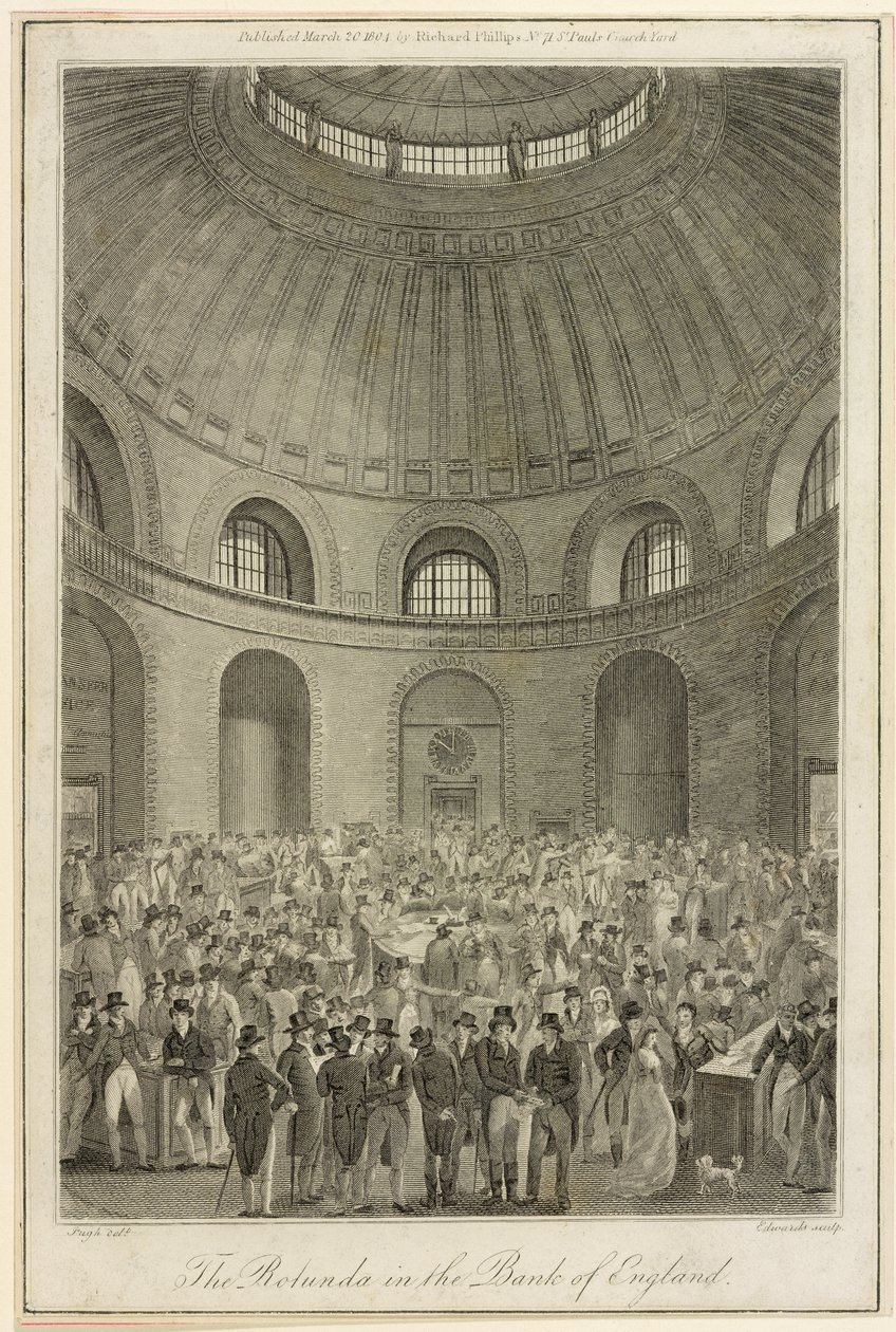 Rotunda w Banku Anglii, 1804 r. autorstwa Edwards