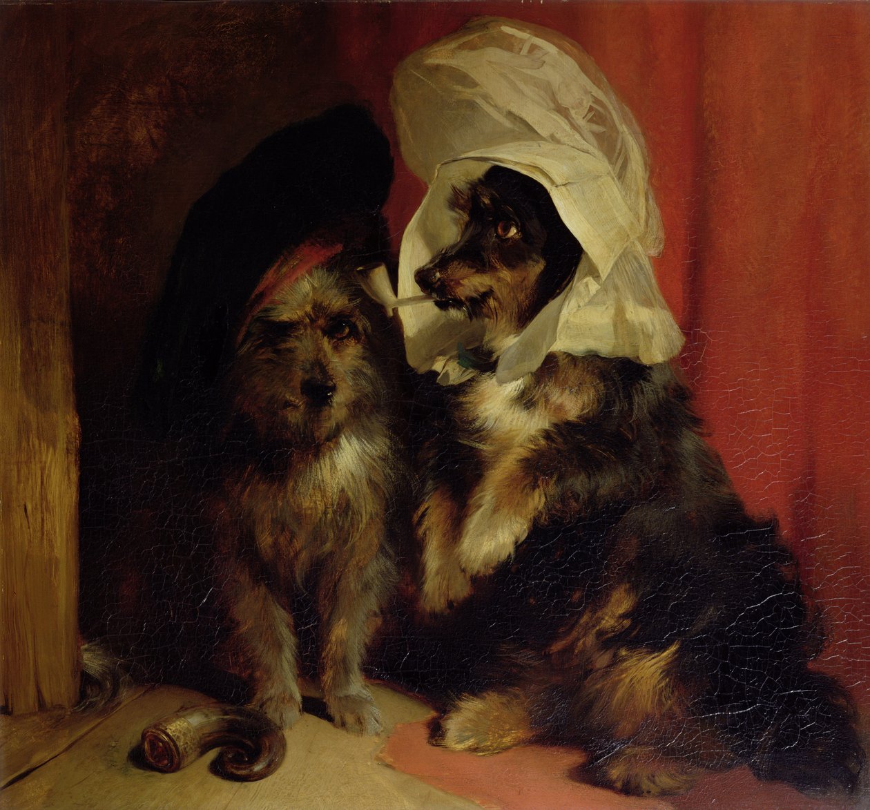 Komiczne psy, 1836 autorstwa Edwin Landseer