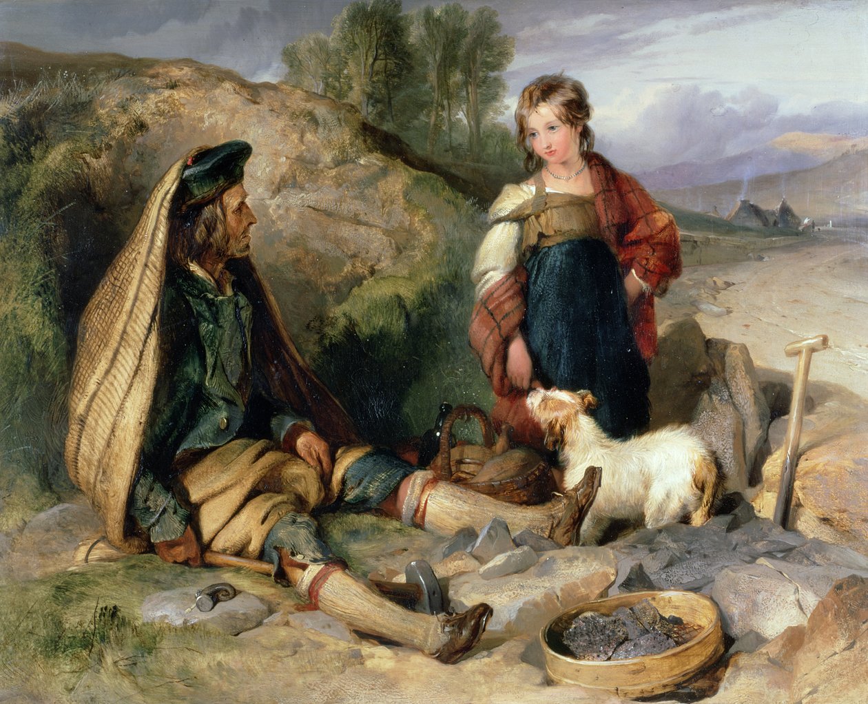 Łamacz kamieni i jego córka, 1830 autorstwa Edwin Landseer