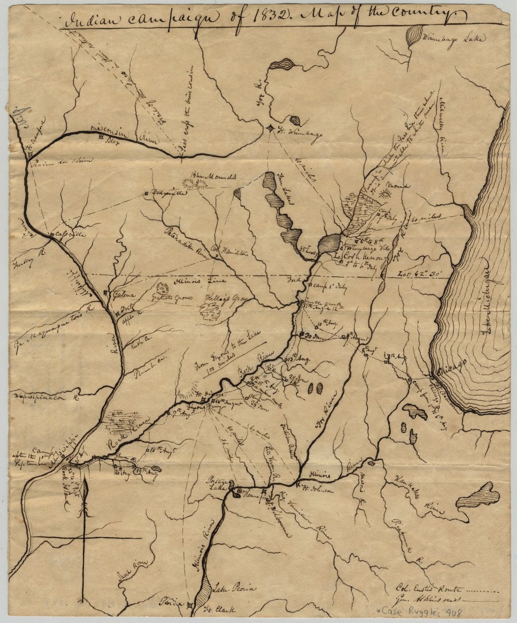 Kampania indyjska 1832: Mapa kraju, 1832 autorstwa Edwin Rose