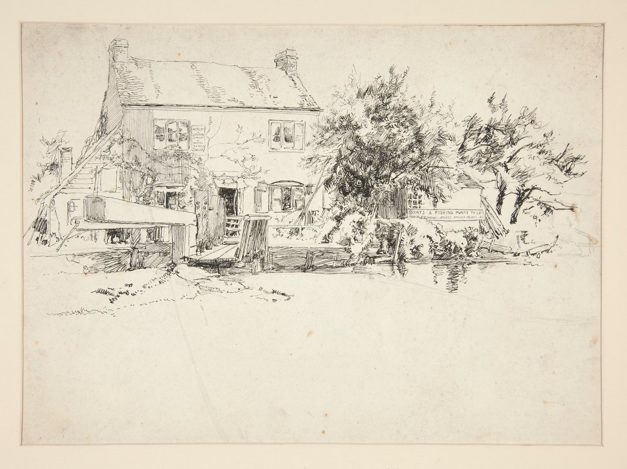 Studium architektoniczne: Hurley, Londyn autorstwa Edwin Austin Abbey