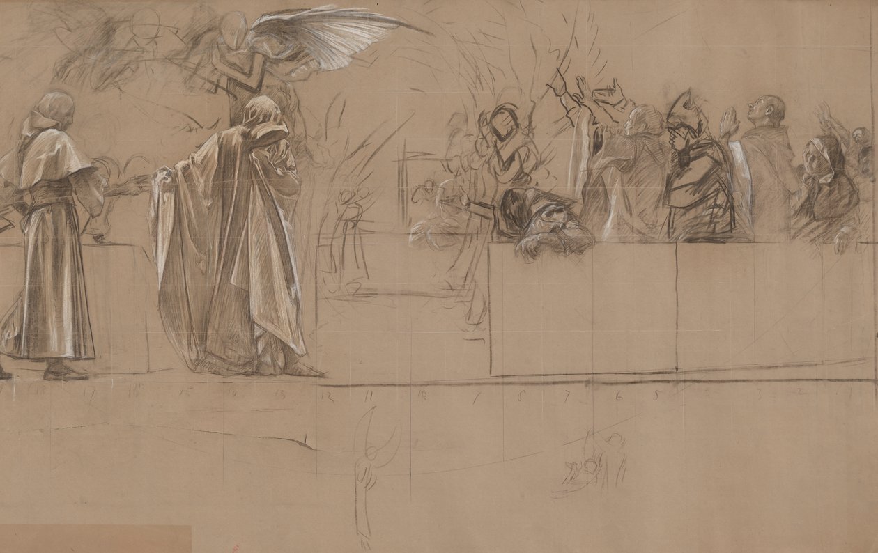Studium składu dla autorstwa Edwin Austin Abbey
