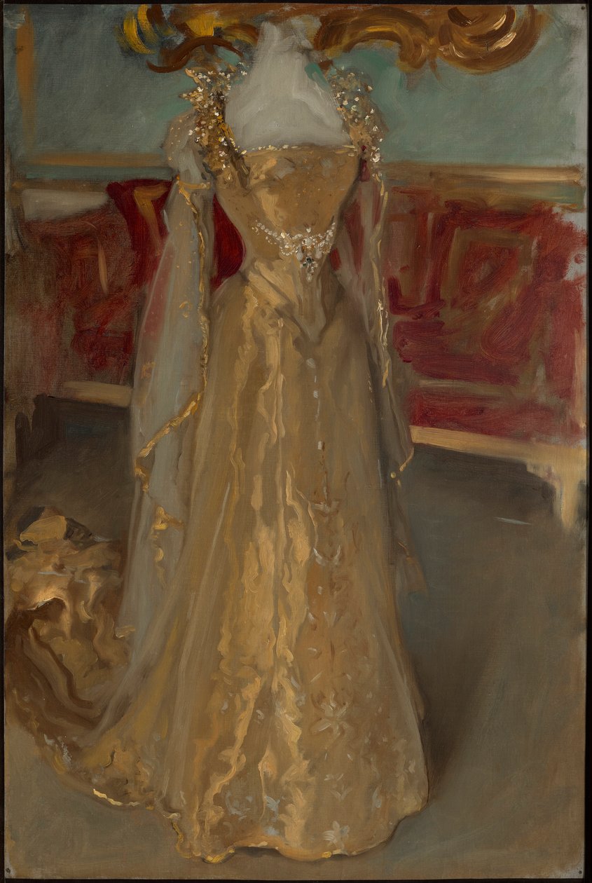 Studium draperii królowej Aleksandry autorstwa Edwin Austin Abbey