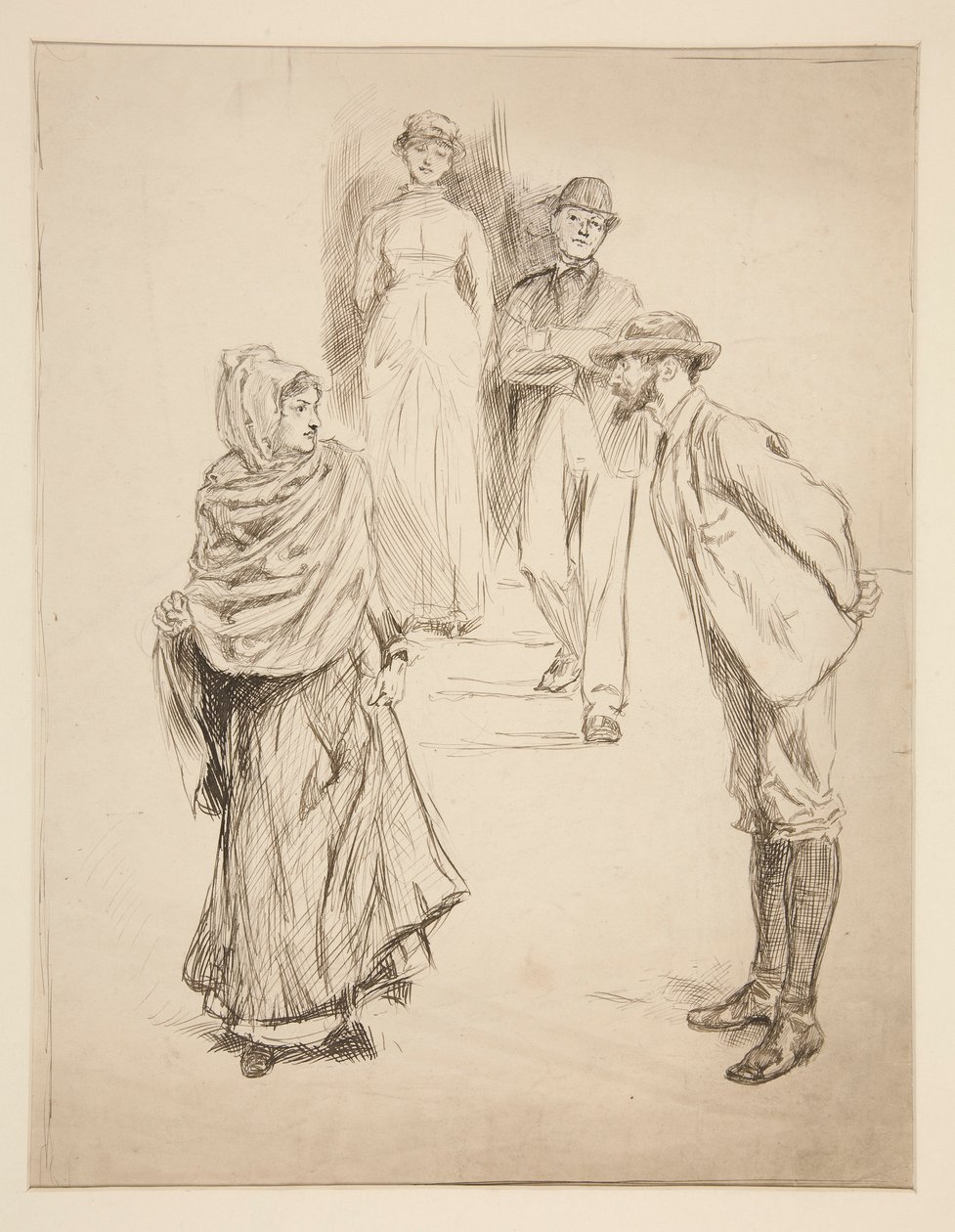 Scena postaci, studium dla autorstwa Edwin Austin Abbey