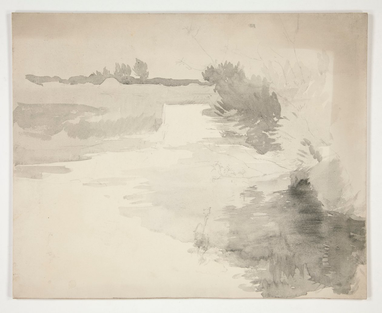 Krajobraz nad rzeką autorstwa Edwin Austin Abbey