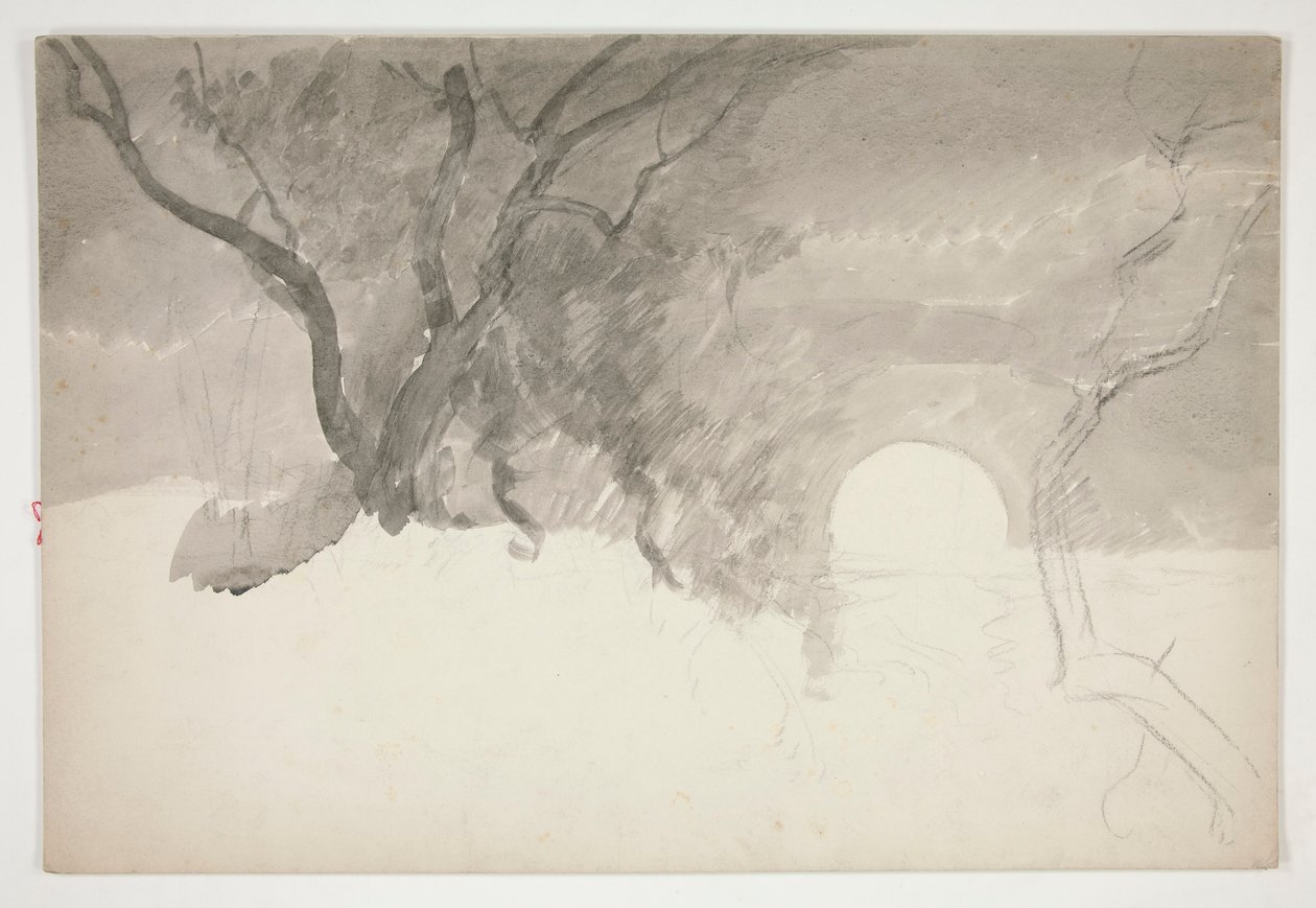 Krajobraz nad brzegiem rzeki autorstwa Edwin Austin Abbey