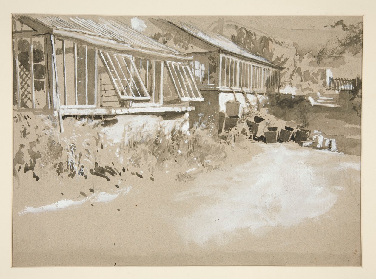 Szałasy i krzewy autorstwa Edwin Austin Abbey