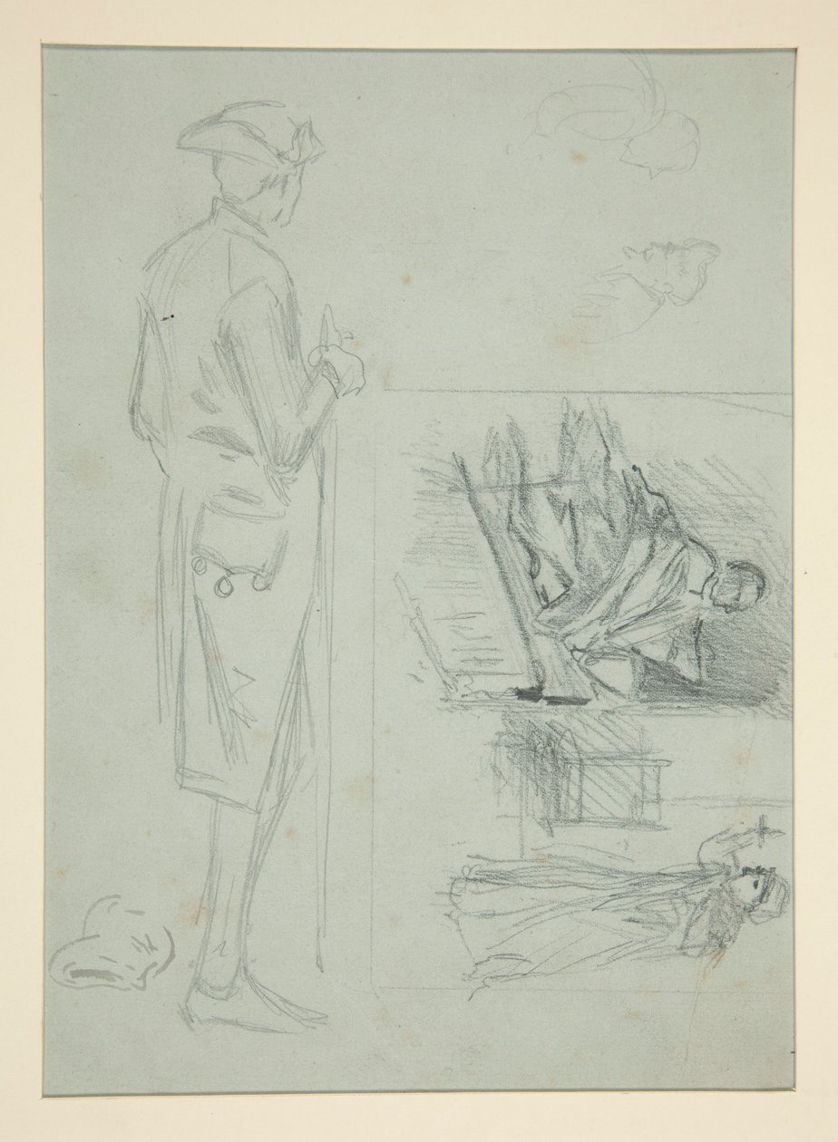 Arkusz szkiców autorstwa Edwin Austin Abbey
