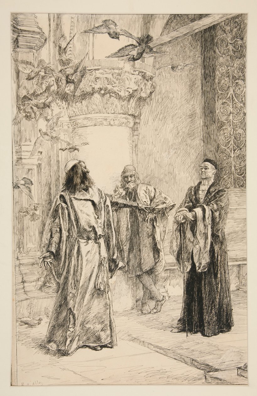 Nieśmiały: autorstwa Edwin Austin Abbey