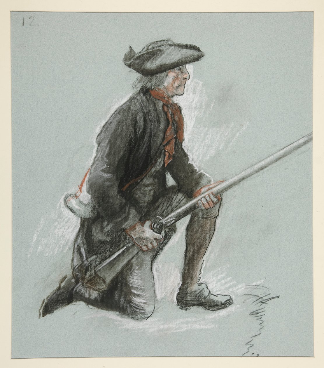 Studiuj na figurę w autorstwa Edwin Austin Abbey