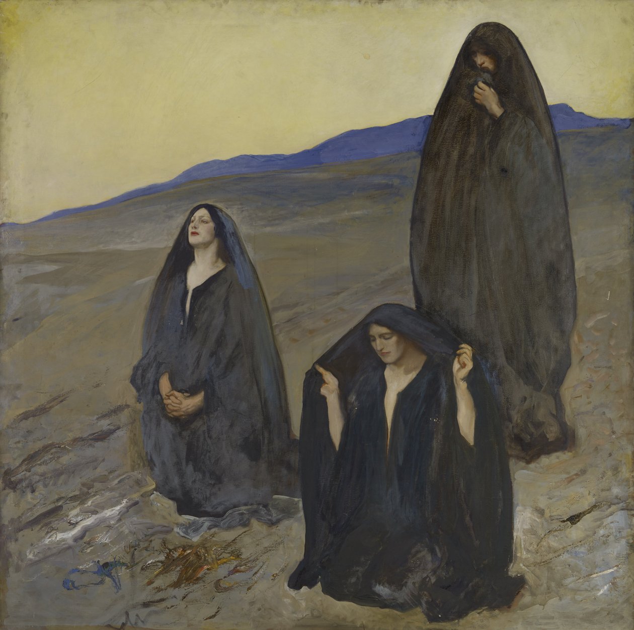 Trzy Marie, ok. 1905-10 autorstwa Edwin Austin Abbey