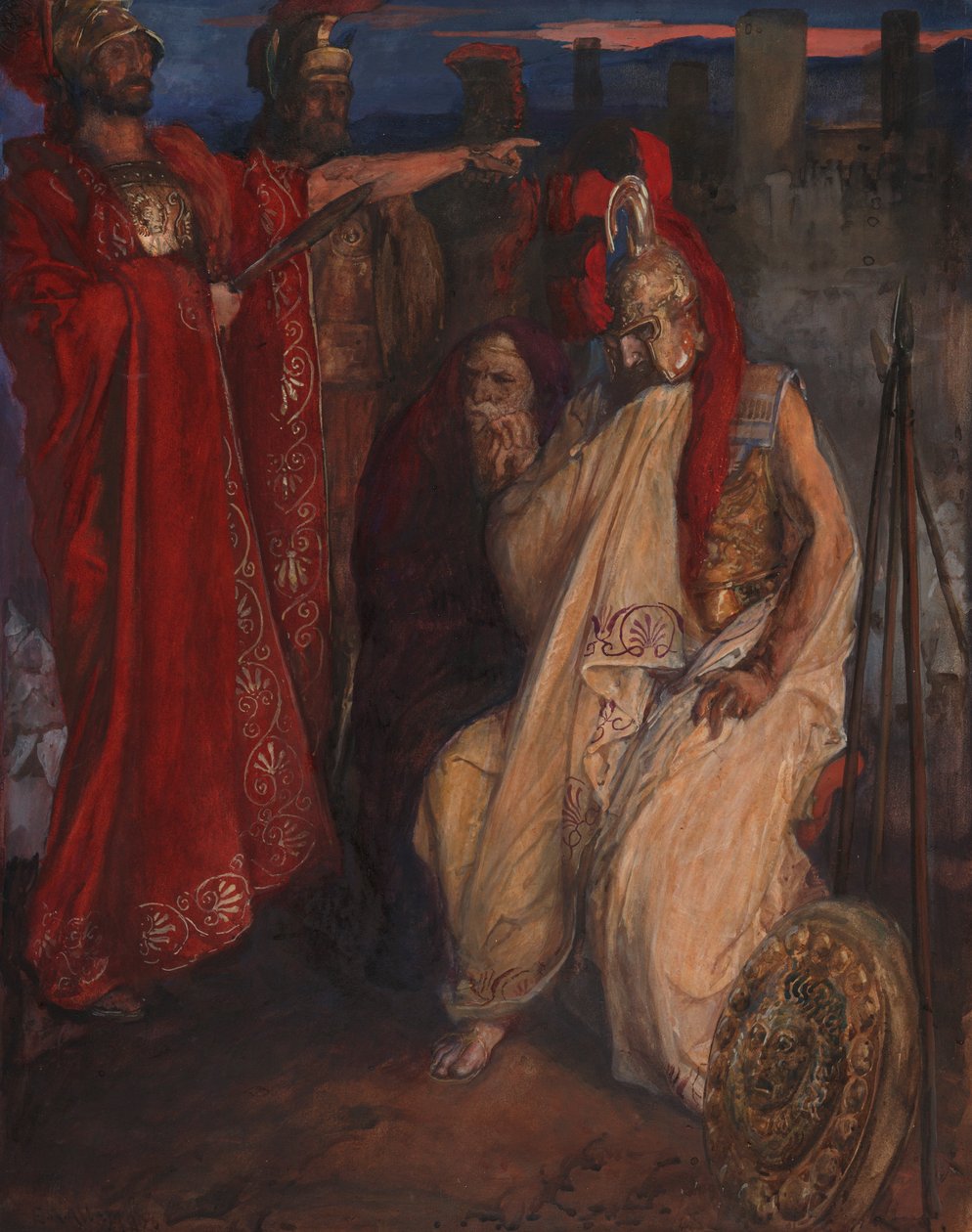 Troilus i Cressida: przed Agamemnon autorstwa Edwin Austin Abbey