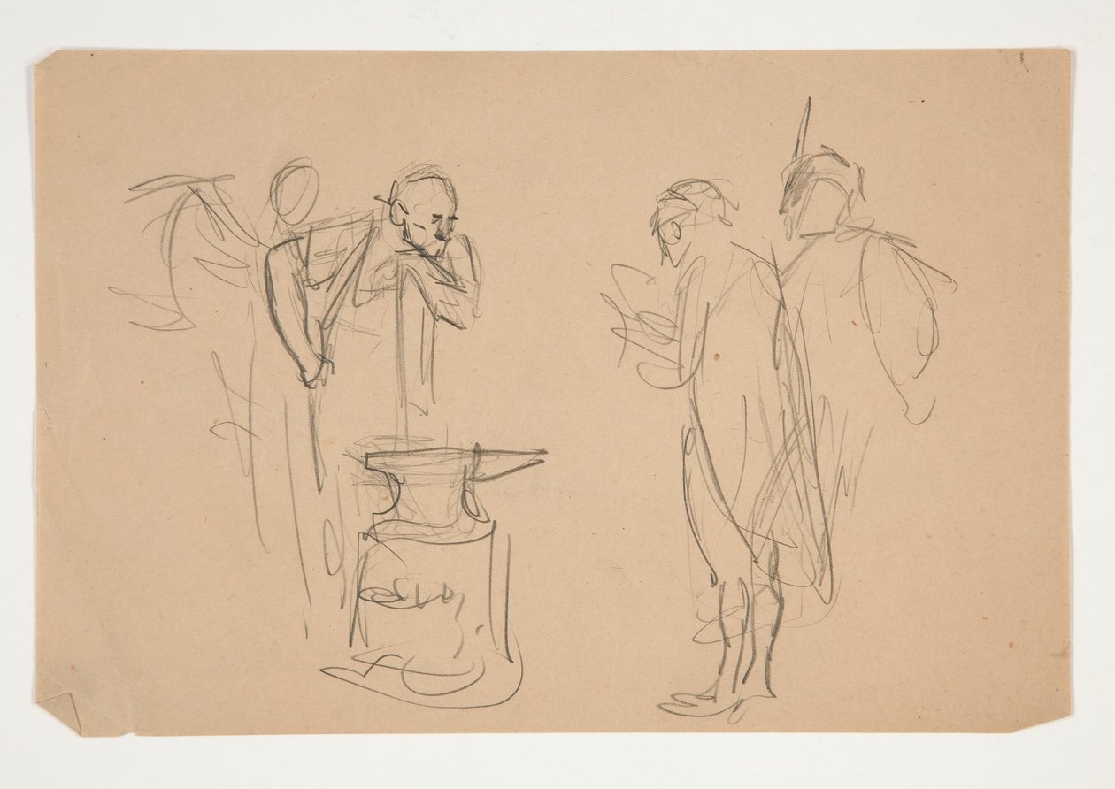 Niezidentyfikowana ilustracja dla Olivera Goldsmitha autorstwa Edwin Austin Abbey