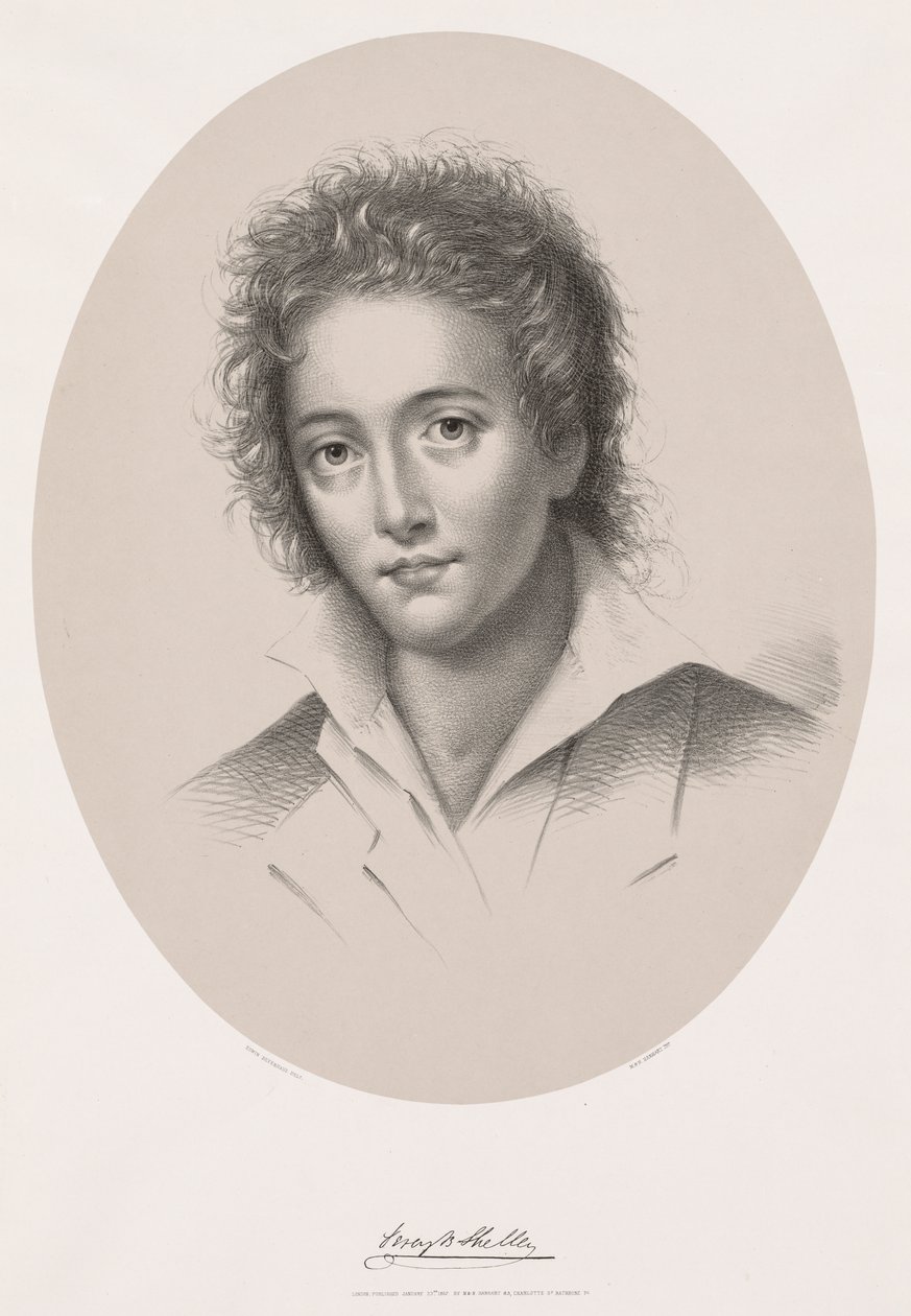 Percy Bysshe Shelley, 1867. autorstwa Edwin Beyerhaus