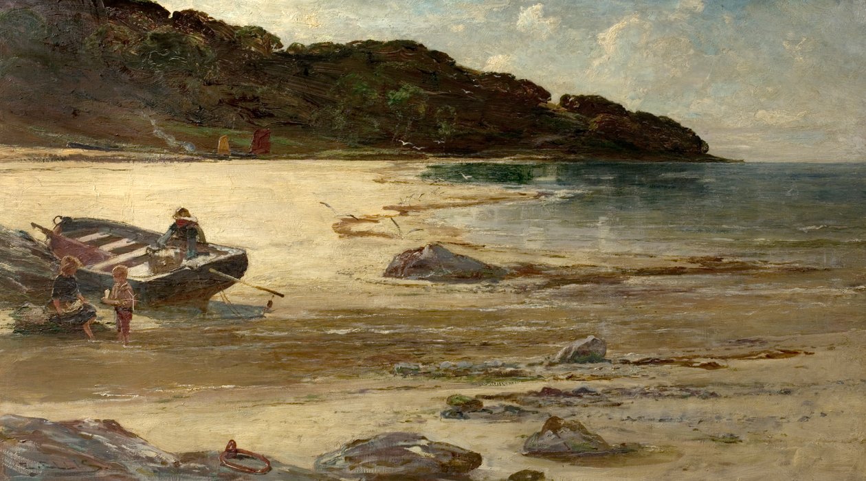 Scena na wybrzeżu, 1891 autorstwa Edwin Ellis