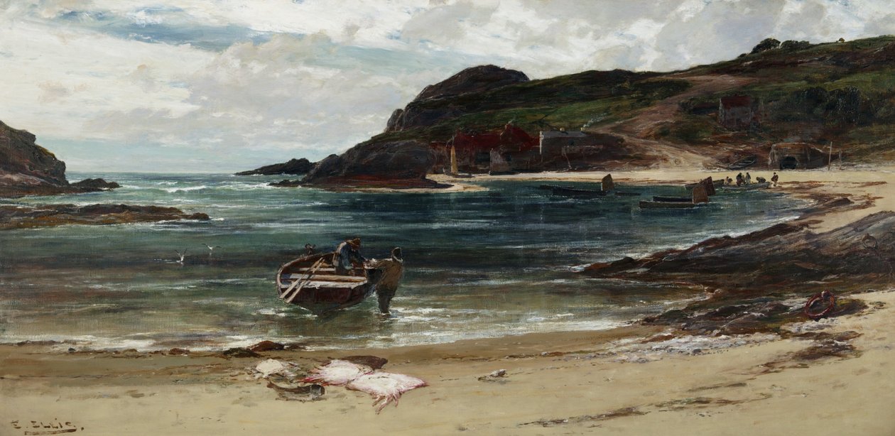 Przystań pod wzgórzem (Anglesey) autorstwa Edwin Ellis