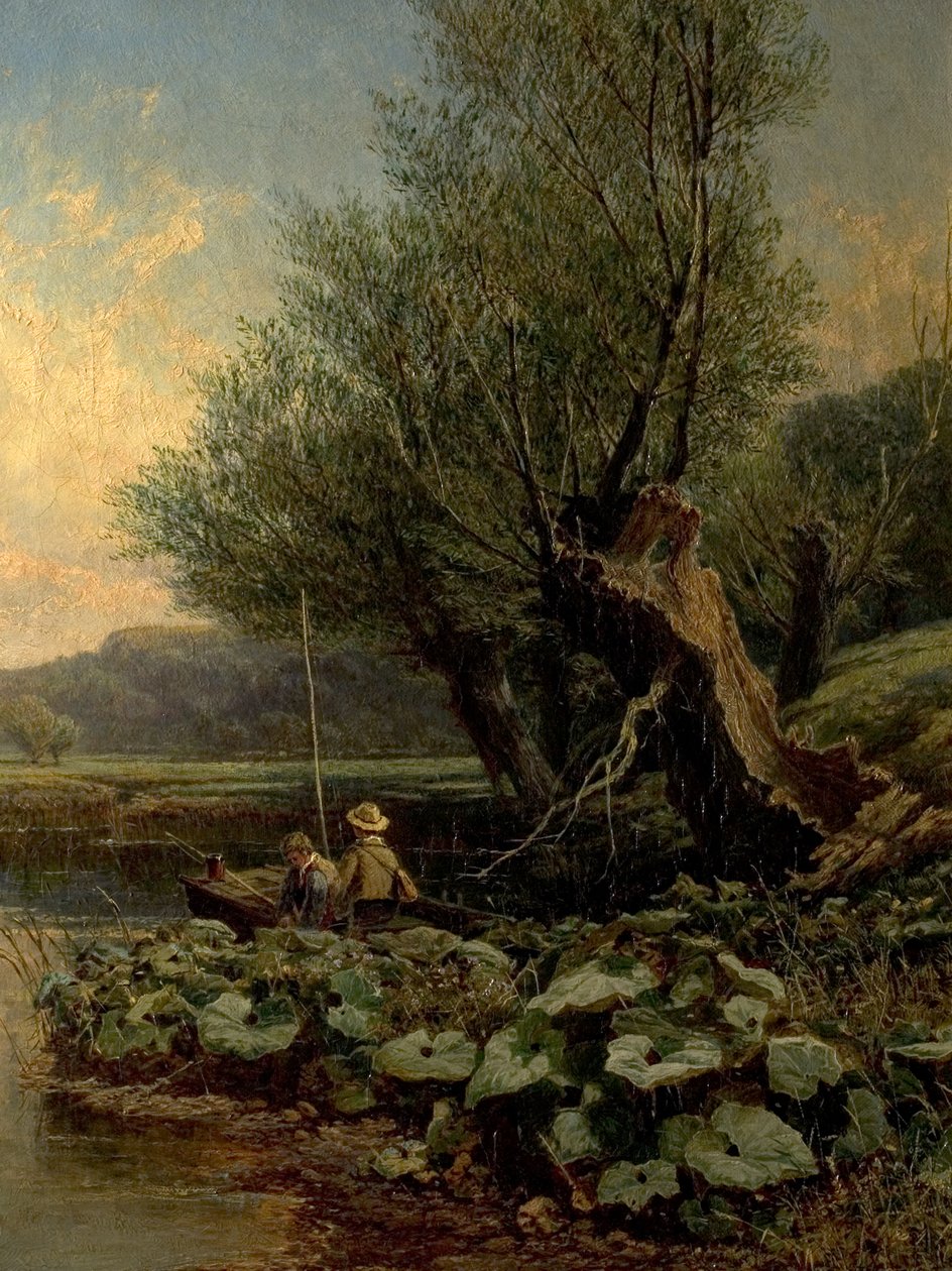 Młodzi wędkarze, 1868 autorstwa Edwin Ellis