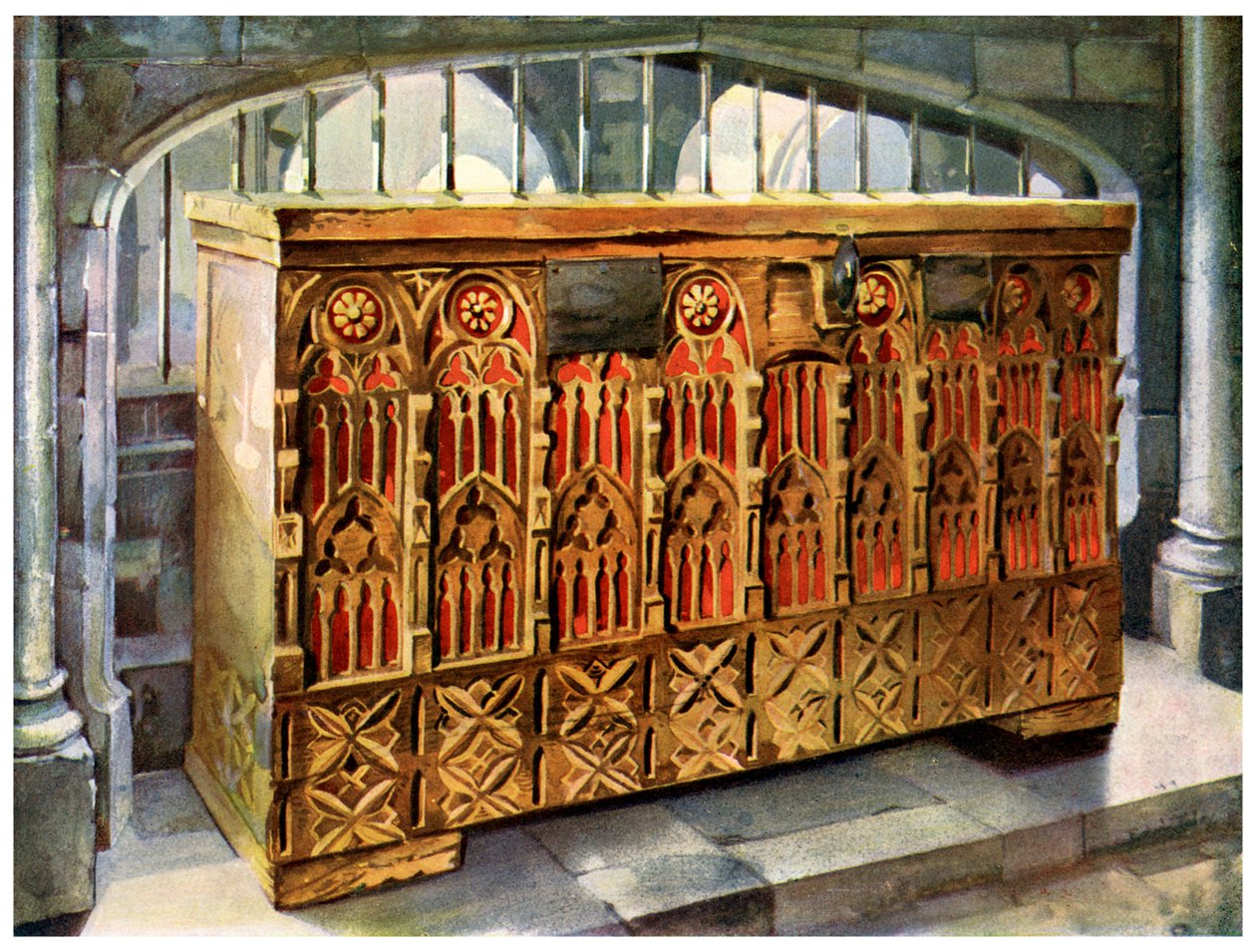 Kaseton oszkarpowany z XIV w., 1910 r. autorstwa Edwin Foley