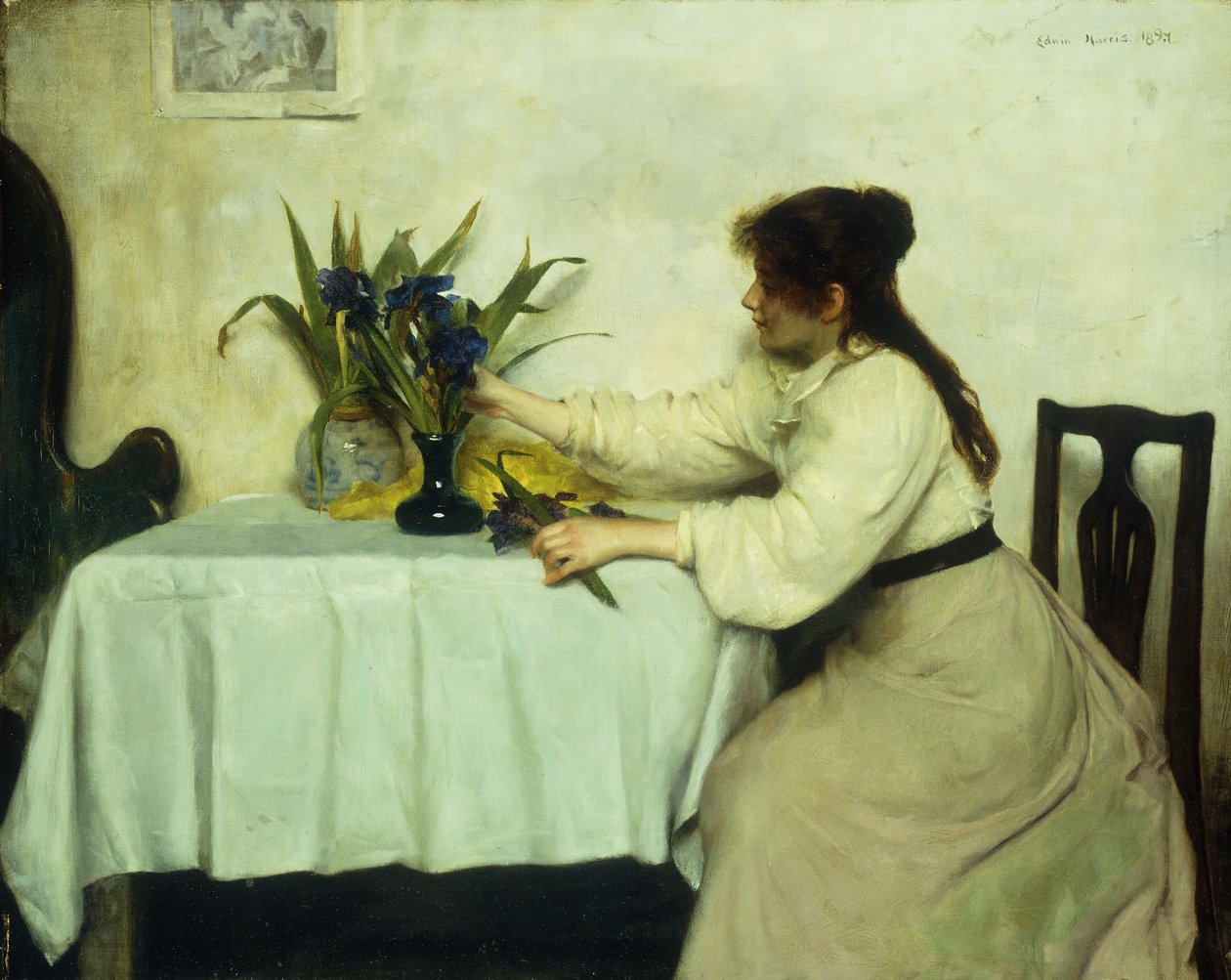 Układanie kwiatów, 1897 autorstwa Edwin Harris