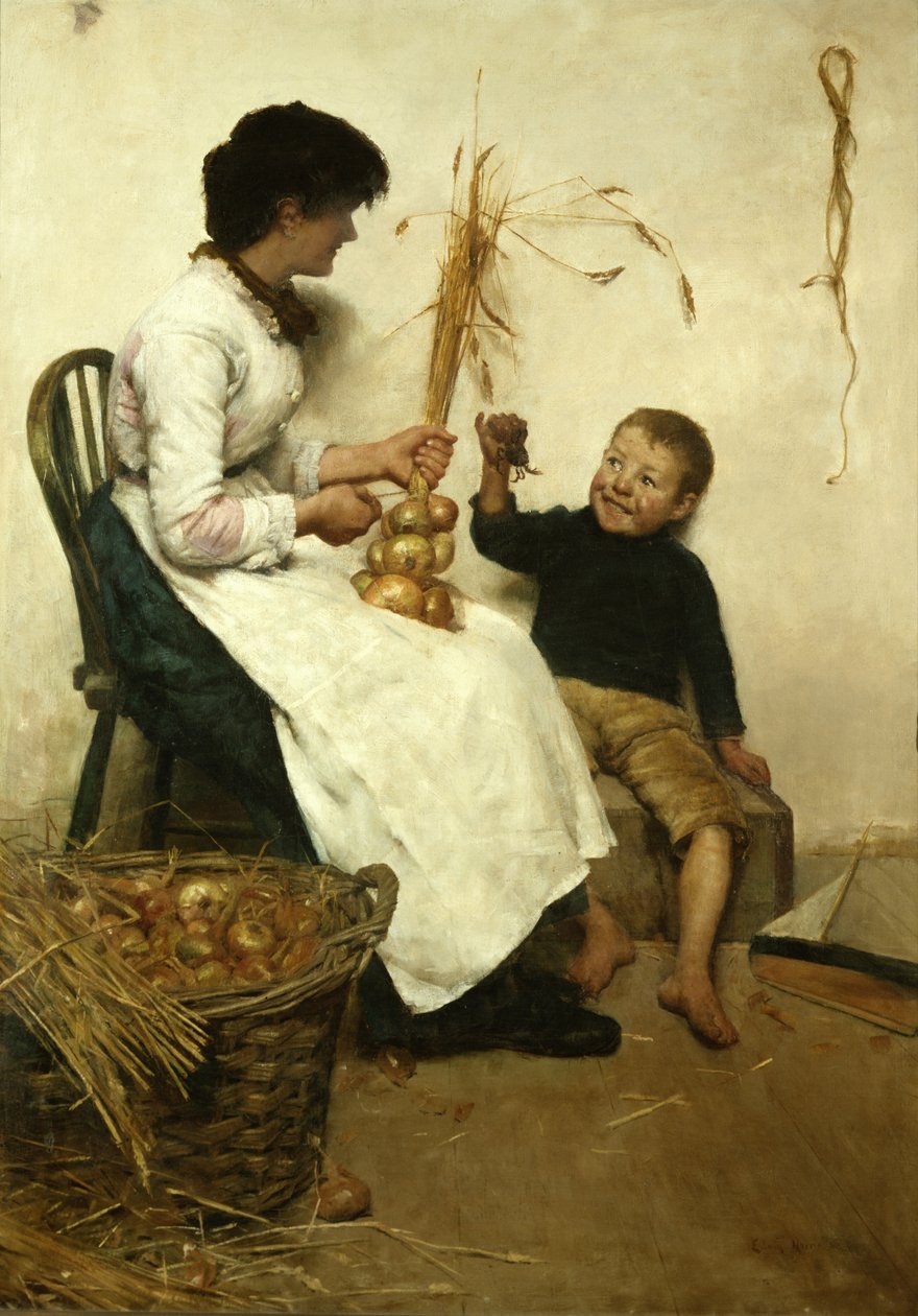 Jego pierwszy połów, c.1888 autorstwa Edwin Harris