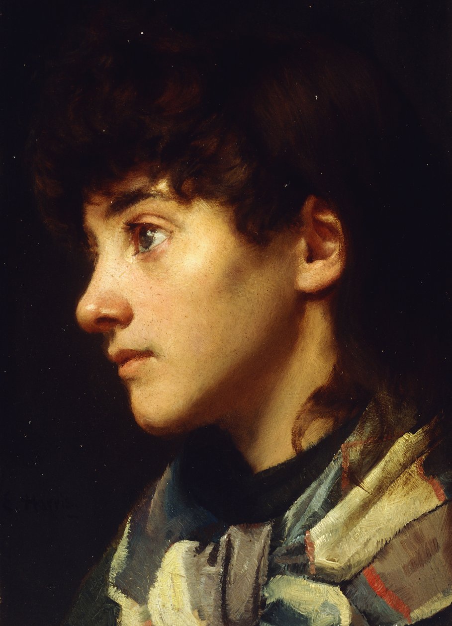 Dziewczyna z Newlyn, ok. 1895 r. autorstwa Edwin Harris
